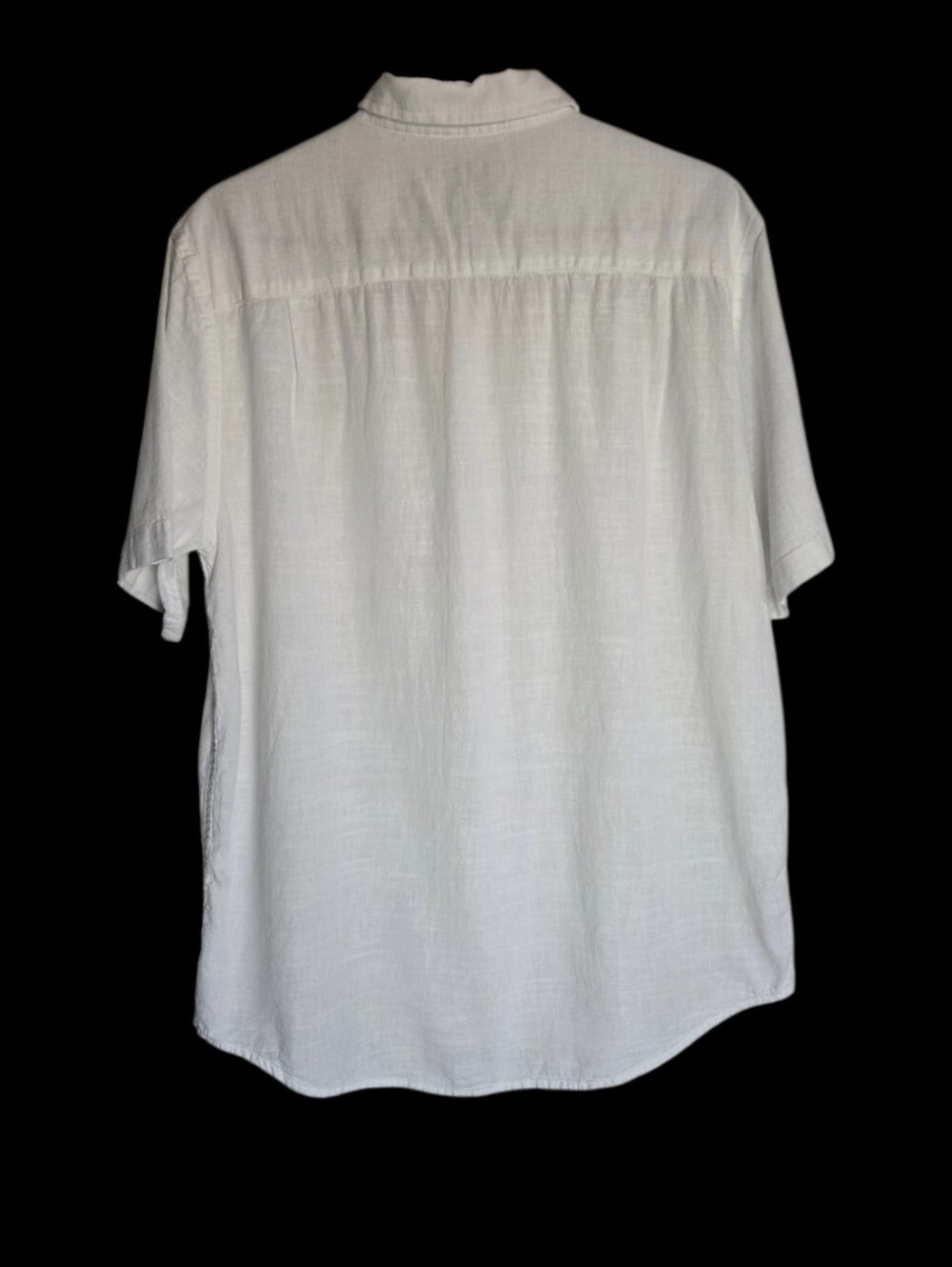 St. John's Bay white short-sleeve button-down Shirt-Lg - Picture 3 of 5